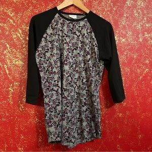 LulaRoe  Disney Minnie Mouse Randy Raglan 3/4 Sleeve Top Tee T Shirt S